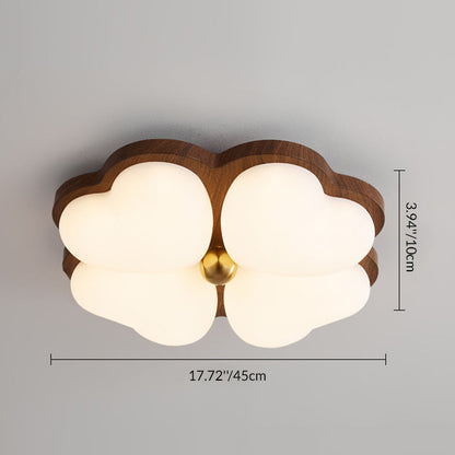 Traditional Chinese PE Iron Floral LED Flush Mount Ceiling Light For Bedroom