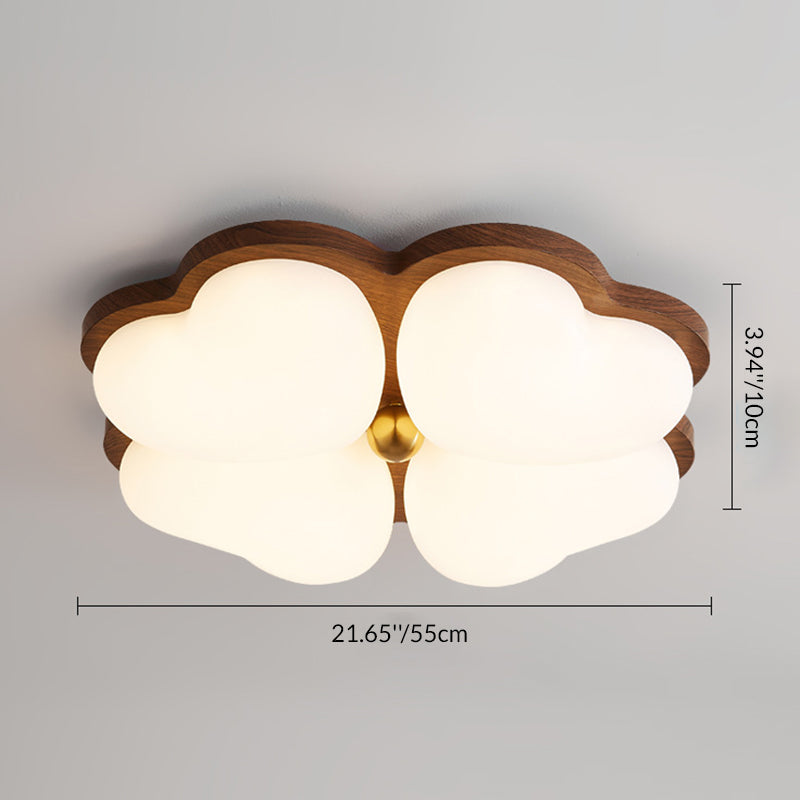 Traditional Chinese PE Iron Floral LED Flush Mount Ceiling Light For Bedroom