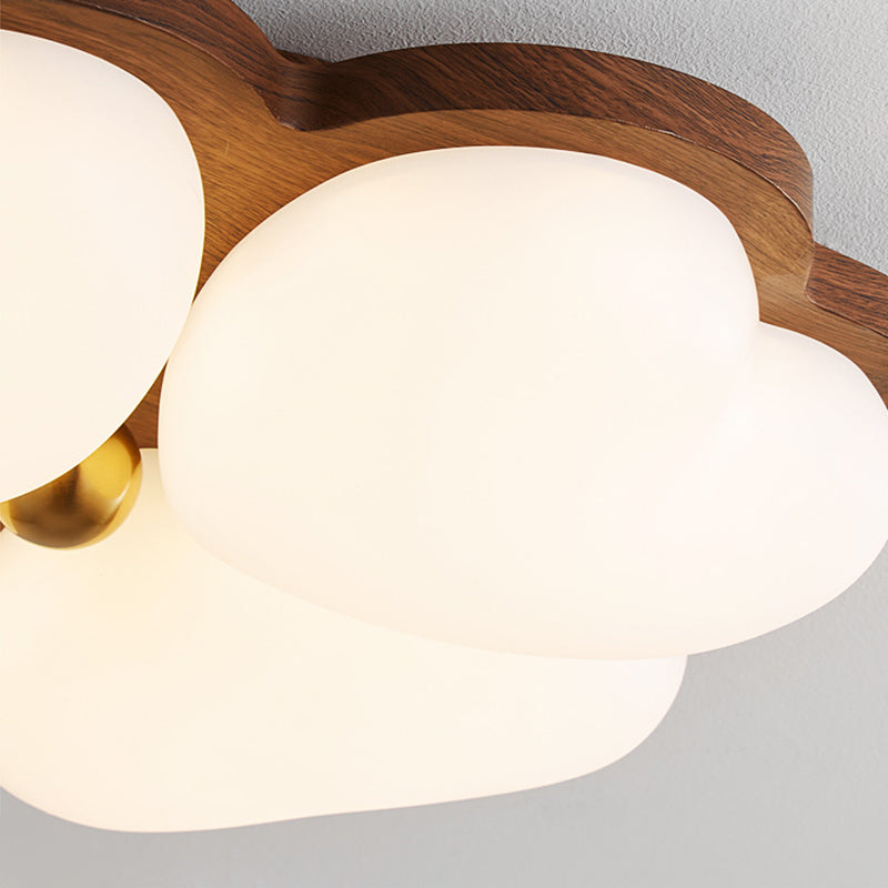 Traditional Chinese PE Iron Floral LED Flush Mount Ceiling Light For Bedroom