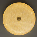 Modern Luxury Acrylic Brass Round Cylinder LED Flush Mount Ceiling Light For Bedroom