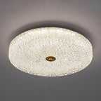 Contemporary Scandinavian Acrylic Stainless Steel Round Cylinder LED Flush Mount Ceiling Light For Bedroom
