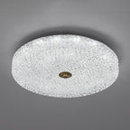Contemporary Scandinavian Acrylic Stainless Steel Round Cylinder LED Flush Mount Ceiling Light For Bedroom