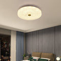 Contemporary Scandinavian Acrylic Stainless Steel Round Cylinder LED Flush Mount Ceiling Light For Bedroom