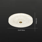 Contemporary Scandinavian Acrylic Stainless Steel Round Cylinder LED Flush Mount Ceiling Light For Bedroom