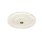Contemporary Scandinavian Acrylic Stainless Steel Round Cylinder LED Flush Mount Ceiling Light For Bedroom