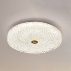 Contemporary Scandinavian Acrylic Stainless Steel Round Cylinder LED Flush Mount Ceiling Light For Bedroom