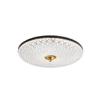 Modern Luxury Acrylic Brass Round LED Flush Mount Ceiling Light for Bedroom