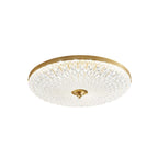 Modern Luxury Acrylic Brass Round LED Flush Mount Ceiling Light for Bedroom