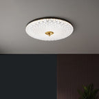 Modern Luxury Acrylic Brass Round LED Flush Mount Ceiling Light for Bedroom
