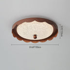 Contemporary Creative Acrylic Iron Wavy Round LED Flush Mount Ceiling Light for Bedroom