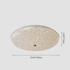 Contemporary Scandinavian Metal Acrylic Crystal Sand Semicircle LED Flush Mount Ceiling Light For Bedroom