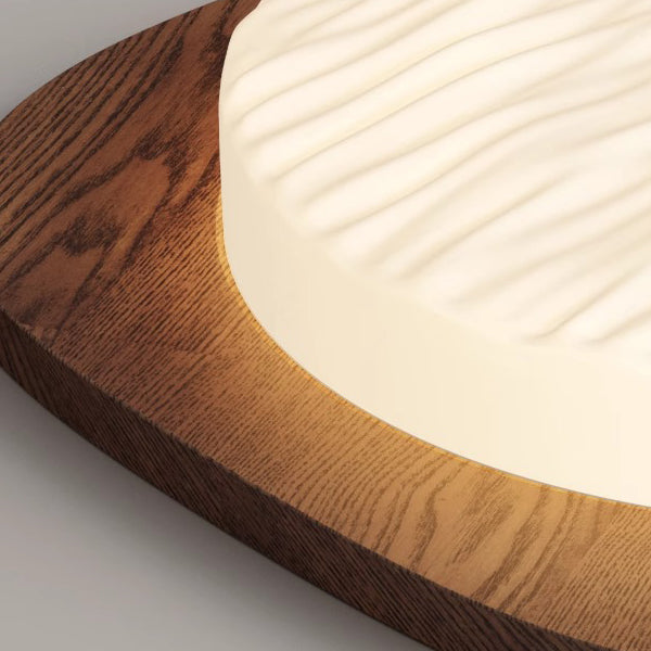 Traditional Chinese PVC Iron Textured Square Round LED Flush Mount Ceiling Light For Bedroom