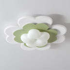 Contemporary Creative PE Iron Floral LED Flush Mount Ceiling Light For Bedroom