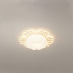 Contemporary Creative PVC Iron Floral Round LED Flush Mount Ceiling Light For Bedroom & Living Room