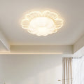 Contemporary Creative PVC Iron Floral Round LED Flush Mount Ceiling Light For Bedroom & Living Room