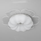 Contemporary Creative PVC Iron Floral Round LED Flush Mount Ceiling Light For Bedroom & Living Room