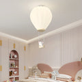 Modern Art Deco Iron Pe Kids Hot Air Balloon Cartoon Round LED Flush Mount Ceiling Light for Bedroom
