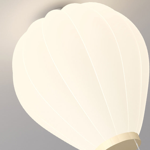 Modern Art Deco Iron Pe Kids Hot Air Balloon Cartoon Round LED Flush Mount Ceiling Light for Bedroom