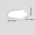 Modern Minimalist ABS Iron Cloud-Shaped LED Flush Mount Ceiling Light For Bedroom