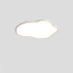 Modern Minimalist ABS Iron Cloud-Shaped LED Flush Mount Ceiling Light For Bedroom