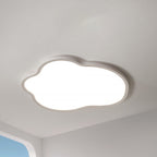 Modern Minimalist ABS Iron Cloud-Shaped LED Flush Mount Ceiling Light For Bedroom