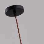 Contemporary Retro Iron & Glass Vase With Etched Design 1-Light Pendant Light For Dining Room