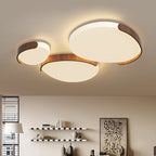 Modern Mid-Century Iron & ABS Pebble Oval LED Flush Mount Ceiling Light For Living Room & Bedroom