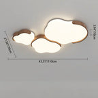 Modern Mid-century Iron & Acrylic Cloud-Inspired LED Flush Mount Ceiling Light For Living Room & Bedroom