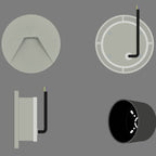 Modern Minimalist Aluminum Round Recessed LED Wall Sconce Lamp For Hallways
