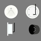 Modern Minimalist Aluminum Round Recessed LED Wall Sconce Lamp For Hallways