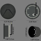Modern Minimalist Aluminum Round Recessed LED Wall Sconce Lamp For Hallways