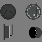 Modern Minimalist Aluminum Round Recessed LED Wall Sconce Lamp For Hallways