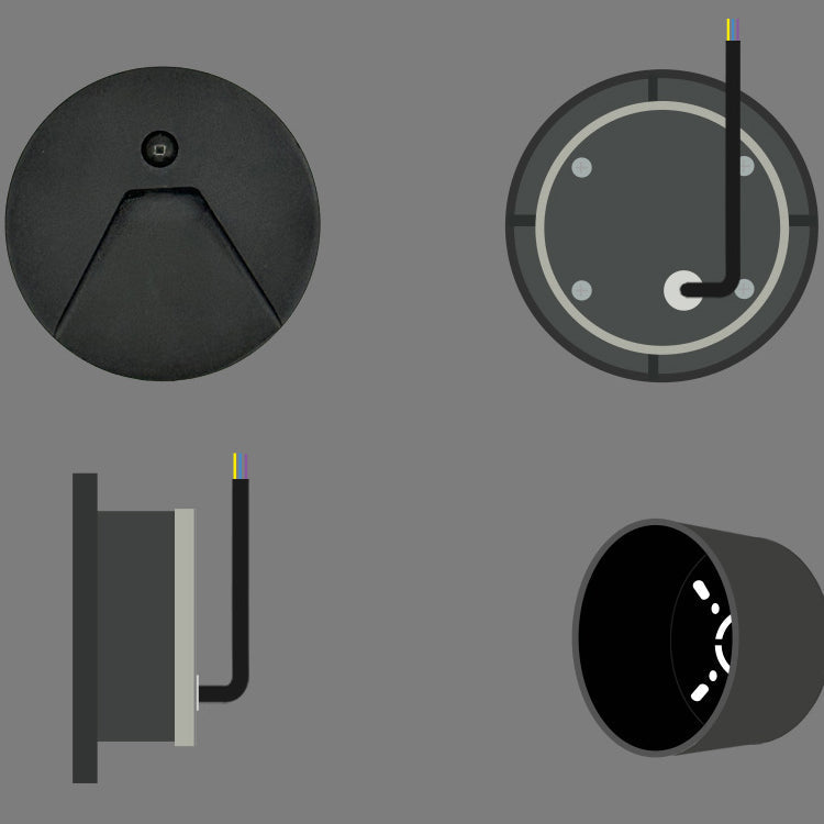 Modern Minimalist Aluminum Round Recessed LED Wall Sconce Lamp For Hallways