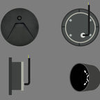 Modern Minimalist Aluminum Round Recessed LED Wall Sconce Lamp For Hallways