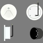 Modern Minimalist Aluminum Round Recessed LED Wall Sconce Lamp For Hallways