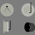 Modern Minimalist Aluminum Round Recessed LED Wall Sconce Lamp For Hallways