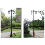 Traditional European Waterproof Aluminum Glass Lantern-Style 2/3-Light Outdoor Light Landscape Lighting For Garden & Outdoor Patio Lumendat