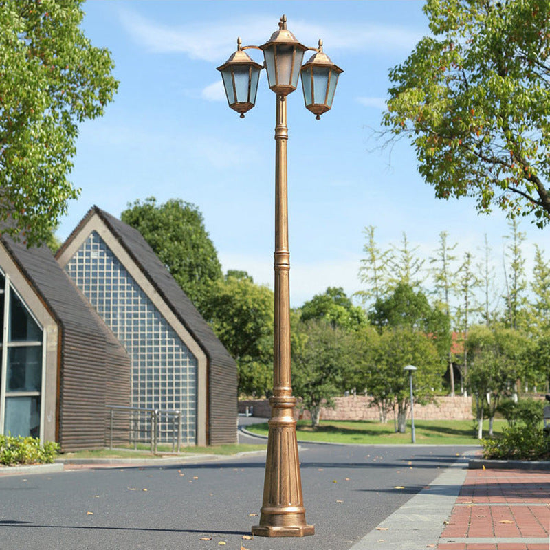 Traditional European Waterproof Aluminum Glass Lantern-Style 2/3-Light Outdoor Light Landscape Lighting For Garden & Outdoor Patio Lumendat