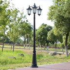 Traditional European Waterproof Aluminum Glass Lantern-Style 2/3-Light Outdoor Light Landscape Lighting For Garden & Outdoor Patio Lumendat