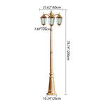 Traditional European Waterproof Aluminum Glass Lantern-Style 2/3-Light Outdoor Light Landscape Lighting For Garden & Outdoor Patio Lumendat