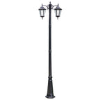 Traditional European Waterproof Aluminum Glass Lantern-Style 2/3-Light Outdoor Light Landscape Lighting For Garden & Outdoor Patio Lumendat