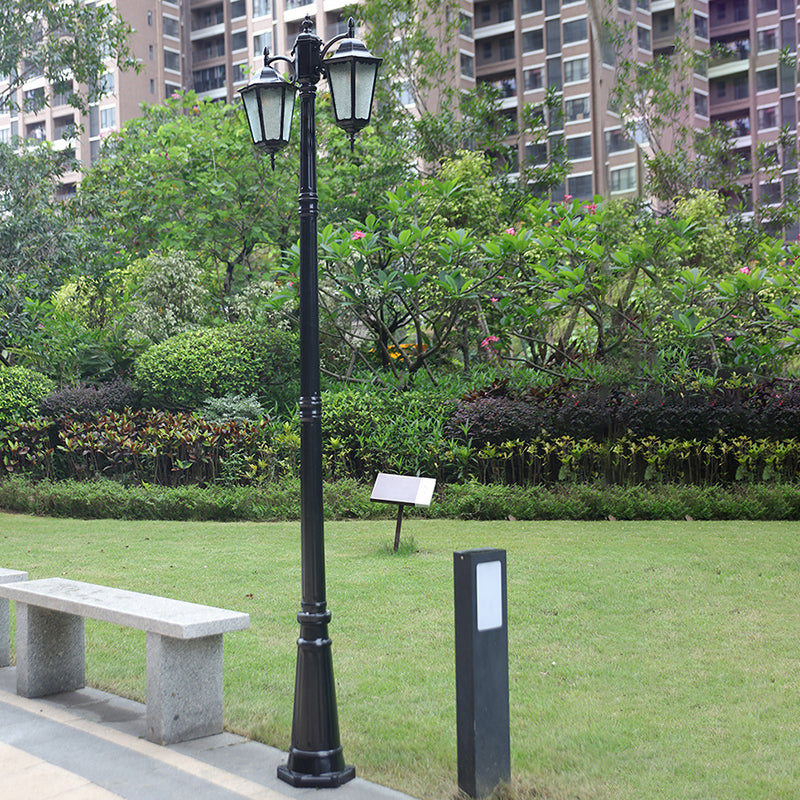 Traditional European Waterproof Aluminum Glass Lantern-Style 2/3-Light Outdoor Light Landscape Lighting For Garden & Outdoor Patio Lumendat