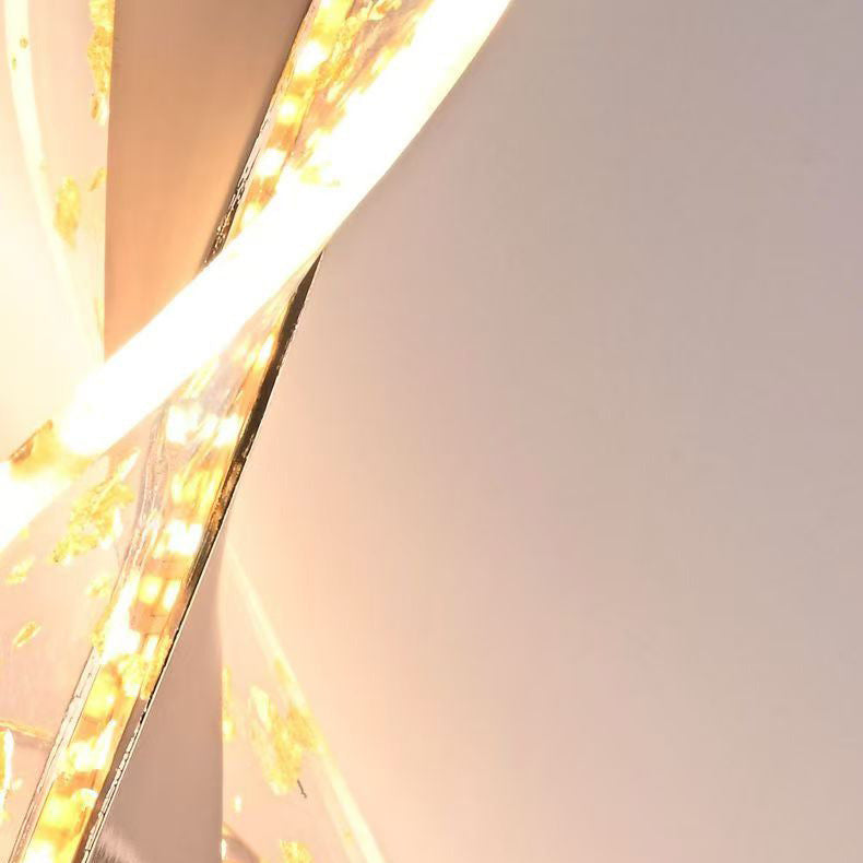 Modern Luxury Aluminum Iron Acrylic Spiral LED Pendant Light For Bedroom Bedside