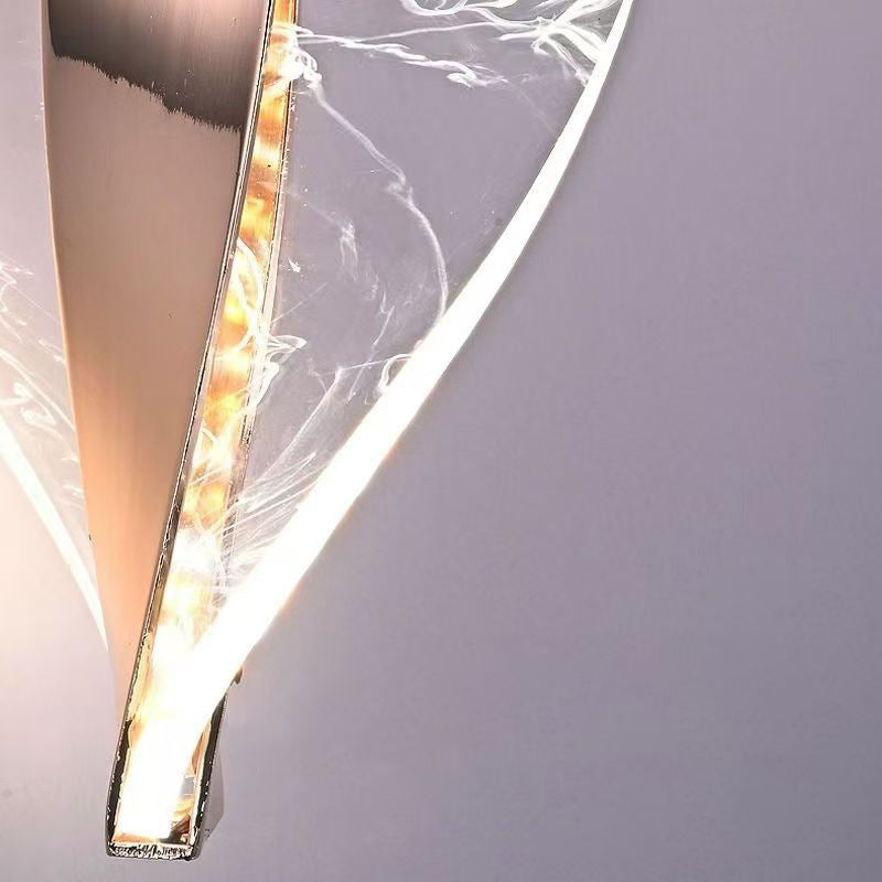Modern Luxury Aluminum Iron Acrylic Spiral LED Pendant Light For Bedroom Bedside
