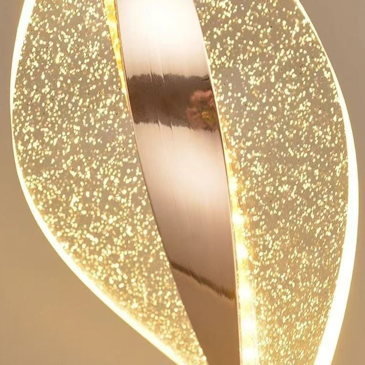 Modern Luxury Aluminum Iron Acrylic Spiral LED Pendant Light For Bedroom Bedside