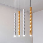 Contemporary Creative Aluminum And Crystal Spiral LED Pendant Light Spotlight Diffused Light For Dining Room And Bedside