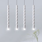 Contemporary Creative Aluminum And Crystal Spiral LED Pendant Light Spotlight Diffused Light For Dining Room And Bedside