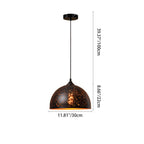 Contemporary Retro Iron Dome Shade 1-light Pendant Light for Dining Room