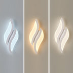 Modern Minimalist Iron & Acrylic Leaf-Shaped LED Wall Sconce Lamp For Bedroom & Living Room