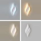 Modern Minimalist Iron & Acrylic Leaf-Shaped LED Wall Sconce Lamp For Bedroom & Living Room